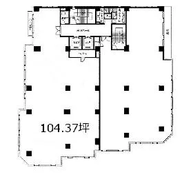 二宮ビルの基準階図面