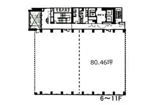 Daiwa渋谷スクエアの基準階図面