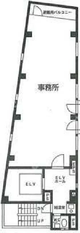 新宿成和ビルの基準階図面