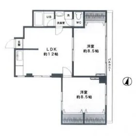 ヨシダペアランドB棟ビルの基準階図面