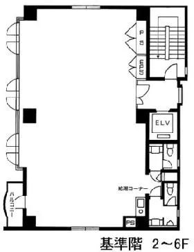 鷹羽ビルの基準階図面