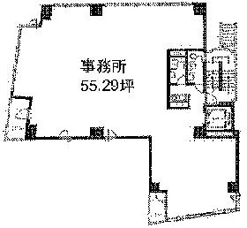 US半蔵門ビルの基準階図面