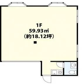 上田WESTビルの基準階図面