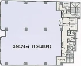 平河町フロントビルの基準階図面