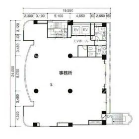 JRE神宮前テラス(旧神宮前テラス)ビルの基準階図面