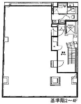 ヒューリック西銀座第2(旧:新西銀座第2)の基準階図面