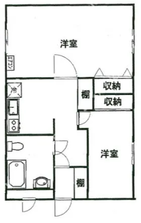 ヴィラ外苑ビルの基準階図面