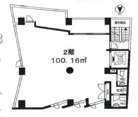 ヒルズ青山ビルの基準階図面