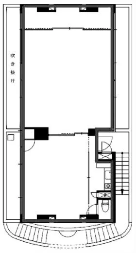 日緯パートⅡビルの基準階図面