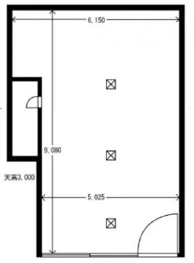 原宿V2ビルの基準階図面