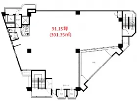 原宿八角館ビルの基準階図面