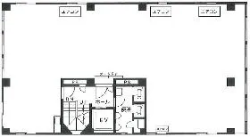 九段富士川ビルの基準階図面