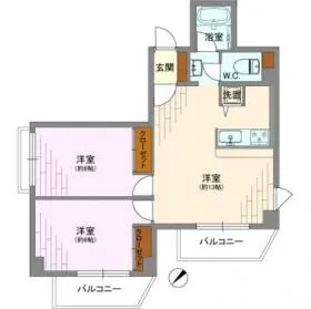 桜苑マンションの基準階図面