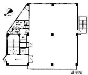 京二ビルの基準階図面
