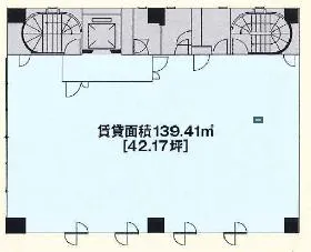 イースト渋谷ビルの基準階図面