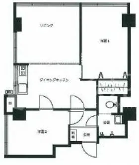 宮庭第8ビルの基準階図面