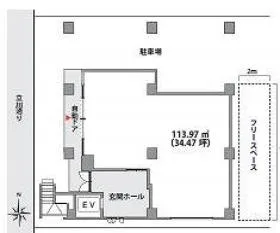 グランバリュー立川ビルの基準階図面