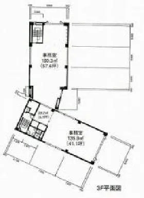シンコーミュージック・プラザビルの基準階図面