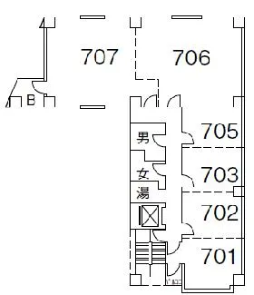 山萬ビルの基準階図面