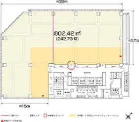 日土地銀座ビルの基準階図面