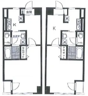 クロス・スクエアNAKANOの基準階図面