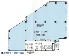 P’S東中野ビルの基準階図面