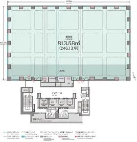 KDX虎ノ門一丁目の基準階図面