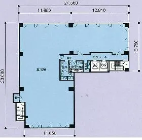 全国燃料会館の基準階図面
