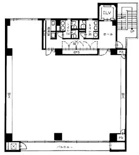 東信東池袋ビルの基準階図面