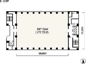 品川イーストビルの基準階図面
