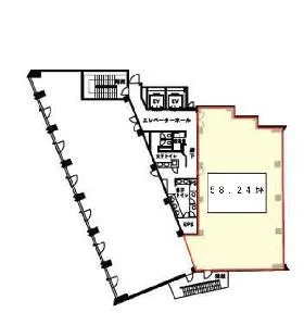平田ビルの基準階図面