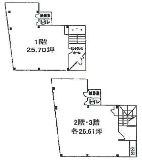 渋谷本町4TUビルの基準階図面