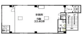 銀座サクラヤ第2ビルの基準階図面