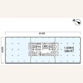 有楽町ビルの基準階図面