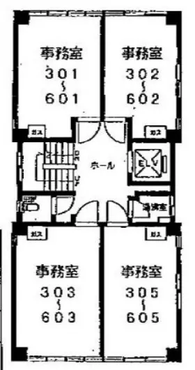 第2生光ビルの基準階図面