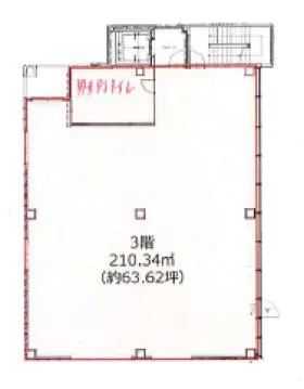 三番町ホテルビルの基準階図面