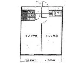 朝日六番町マンションビルの基準階図面