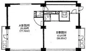 ビラアペックス市ヶ谷(旧:番町ビル)の基準階図面