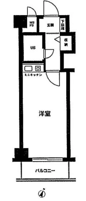 シルキーハイツ九段南2号館ビルの基準階図面