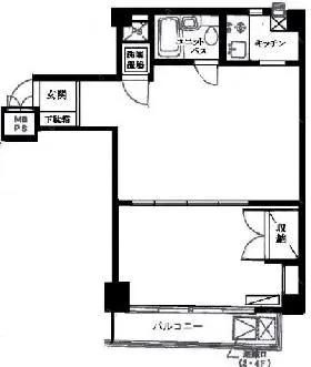 エクシール平河町ビルの基準階図面