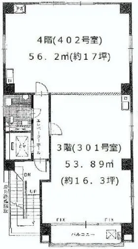 齋藤ビルの基準階図面