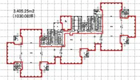 新宿パークタワーの基準階図面