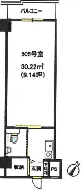 ワカヤギビルの基準階図面