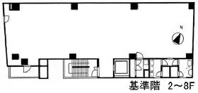 九段北一丁目ビルの基準階図面