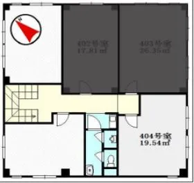 東西館ビルの基準階図面