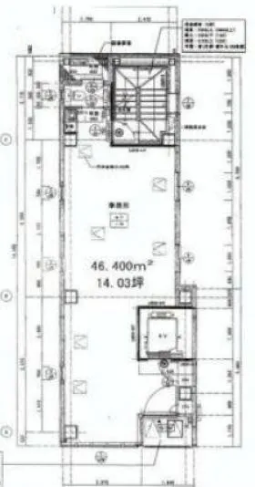 FUJIビルの基準階図面