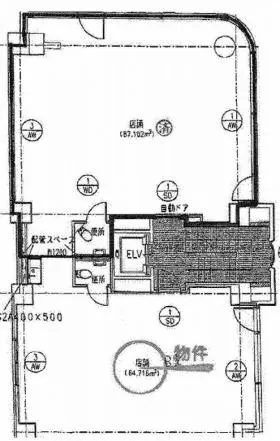 ウチダビルの基準階図面