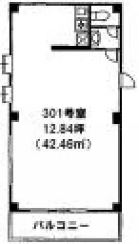 神田五軒町シティービルの基準階図面