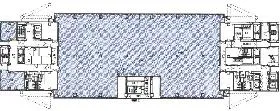 日本テレビタワービルの基準階図面