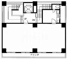 谷郷館Ⅱビルの基準階図面
